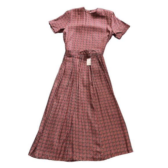 VTG 80s 90s Abstract Sophisticated Look Short Sleeve Shirt & Pleated Skirt Set - Picture 9 of 9